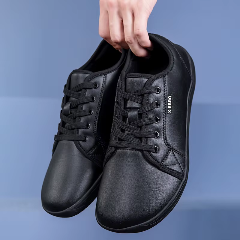 Oiaano bout large hommes chaussures minimalistes baskets confortables en cuir