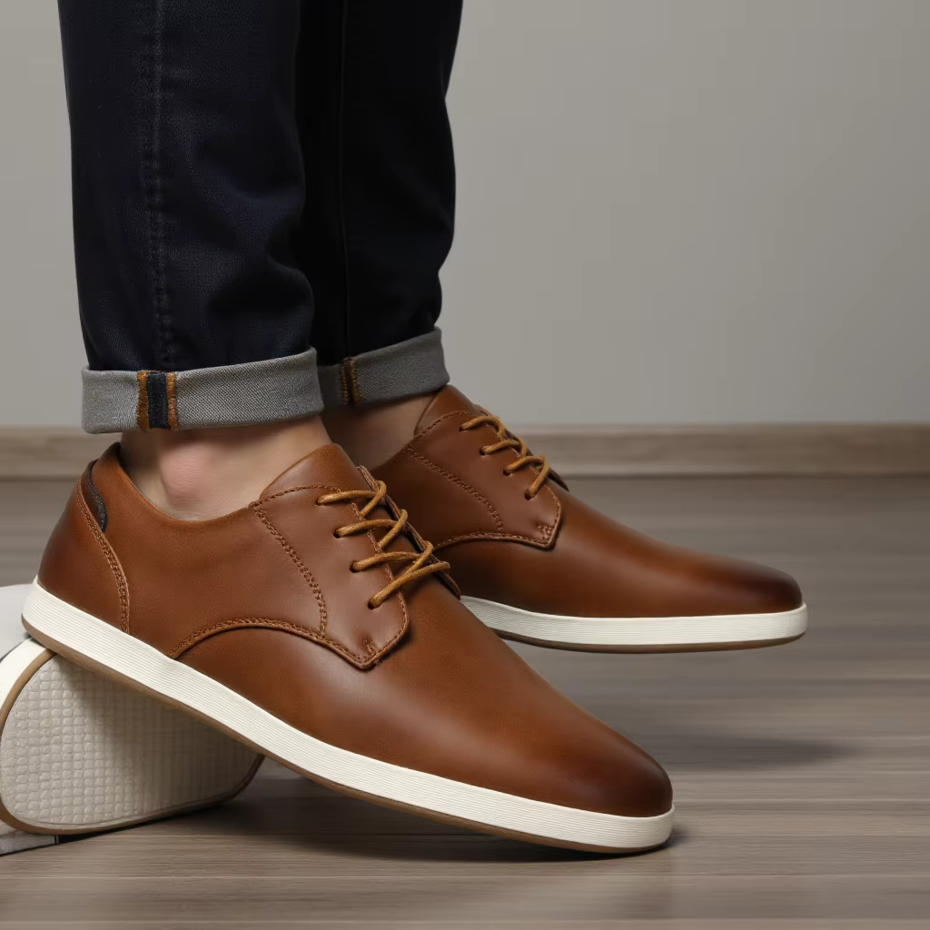 Baskets en cuir confortables et à la mode pour hommes