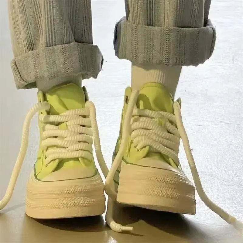 Chaussures montantes à lacets originales coréennes pour femmes