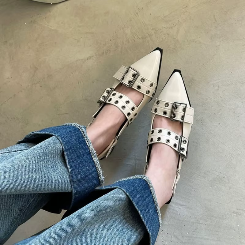 Chaussures pointues Mary Jane pour femmes