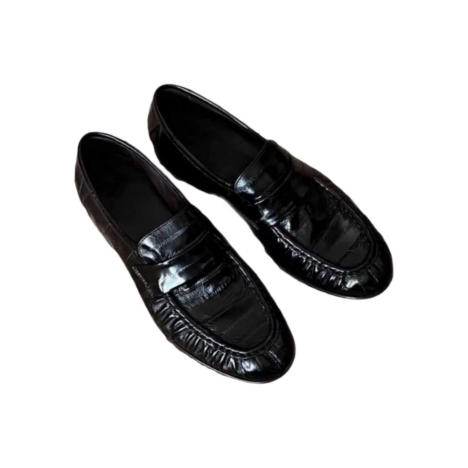 Chaussures plates confortables à motif crocodile pour femmes, nouveau style printemps-automne, chaussures en cuir de style britannique, talon bas, non fatiguantes