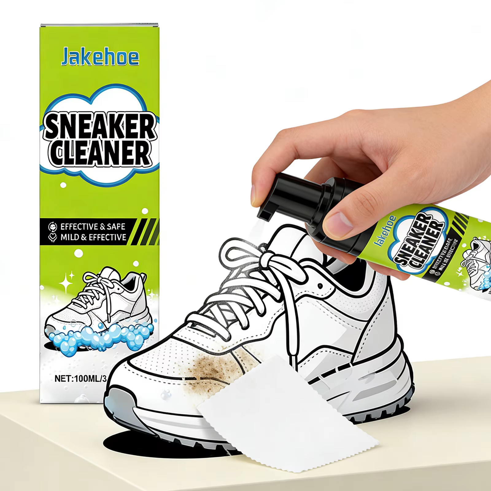 Nettoyant pour chaussures blanches Kit de nettoyage de baskets