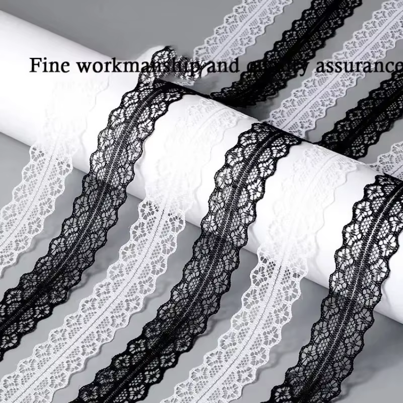 Lacets de baskets plats élégants en dentelle de 2.9CM de largeur pour femmes