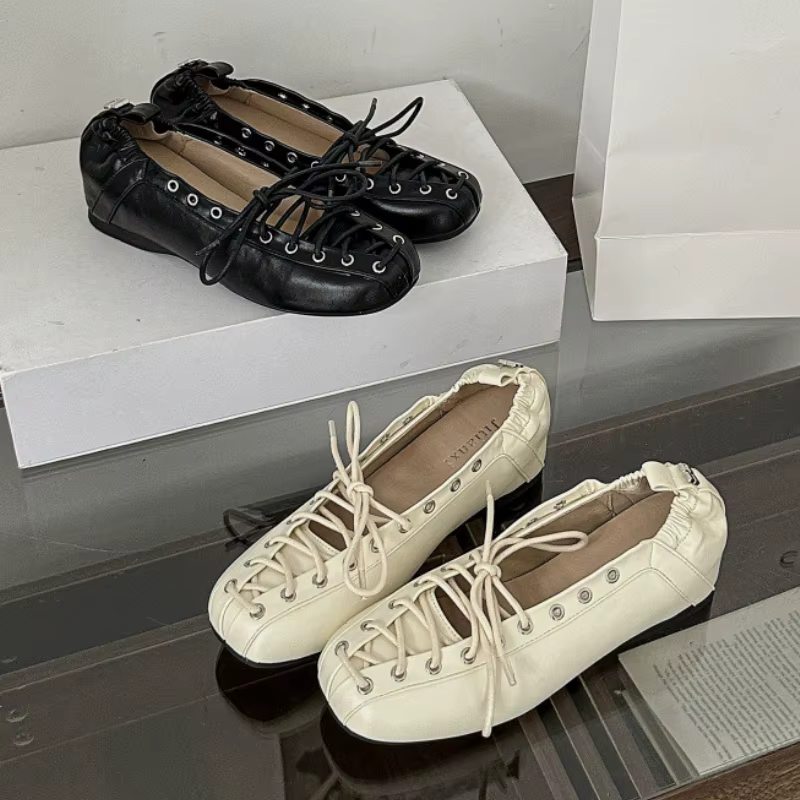 Chaussures de créateur rétro croisées pour femmes