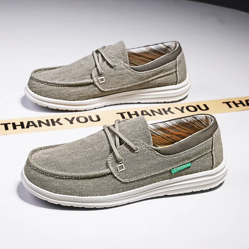 Mocassins d'été en toile pour hommes