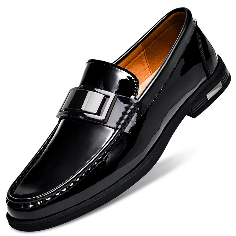 Mocassins en cuir verni pour hommes