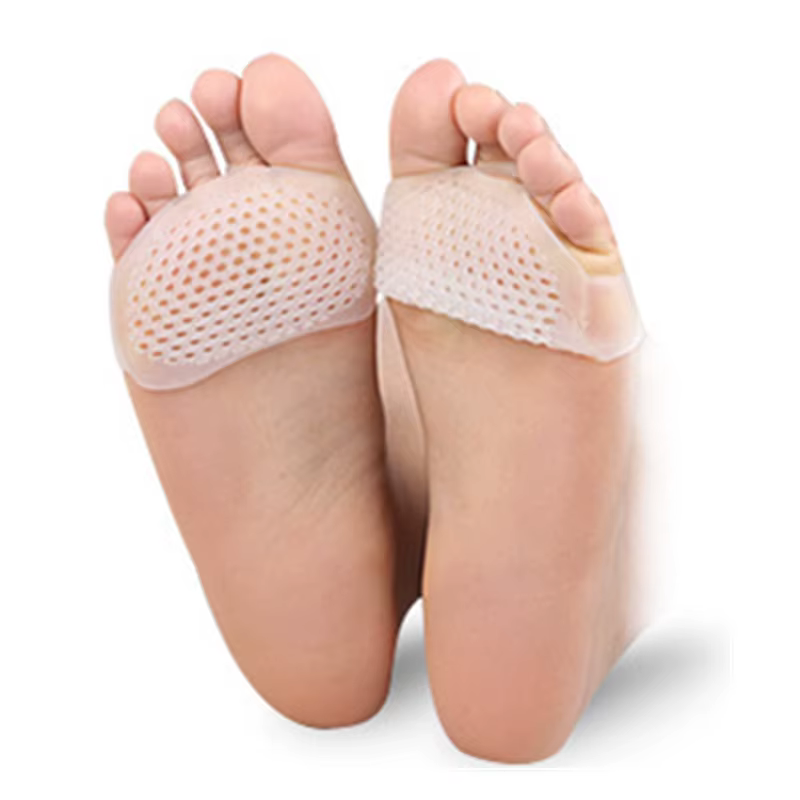 Semelles intérieures en Gel de silice nid d'abeille avant coussin SEBS respirant Anti-douleur semelle dame chaussures à