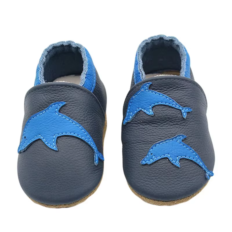 Chaussures bébé en cuir de vache souple