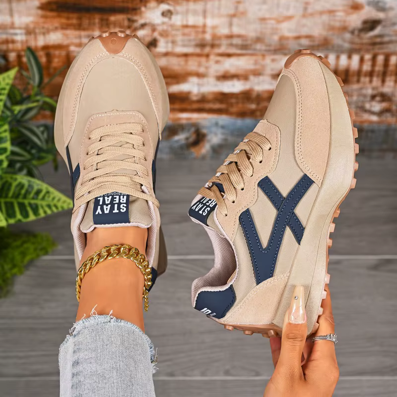 Nouvelles baskets de créateur pour femmes 2026 — Chaussures décontractées à lacets pour le printemps : Luxe