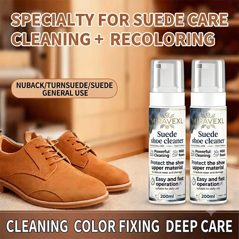 Kit de Nettoyage pour Chaussures en Daim SIKEZHAN : Mousse Nettoyante Puissante