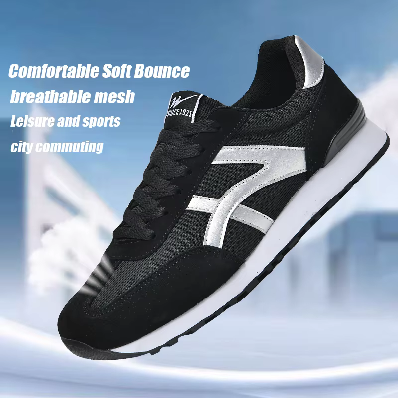 Chaussures de sport rétro à semelle épaisse Double Star