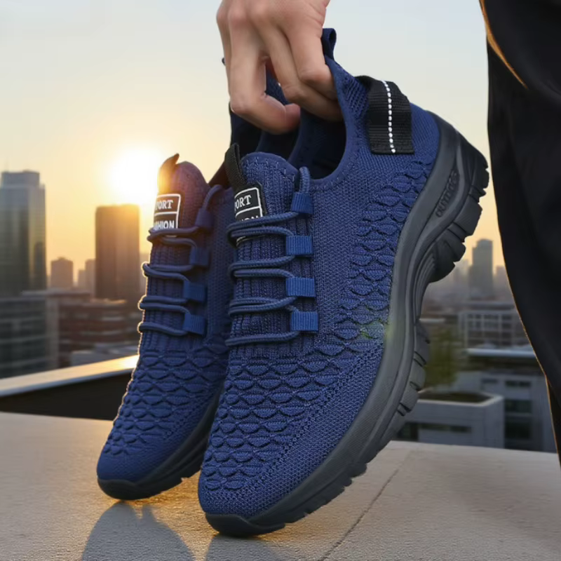 Tendance 2025 hommes maille chaussures de course léger respirant sport baskets mode