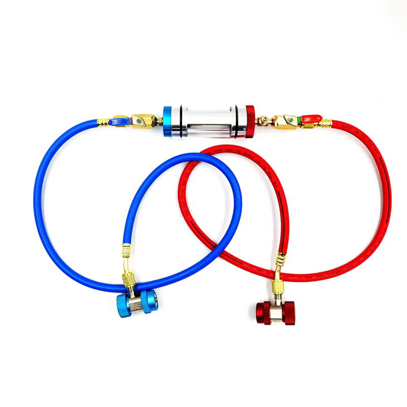 Filtre à huile de compresseur de climatisation automobile et purificateur de remplissage d'analyseur d'huile de réfrigérant pour l'entretien du système de refroidissement