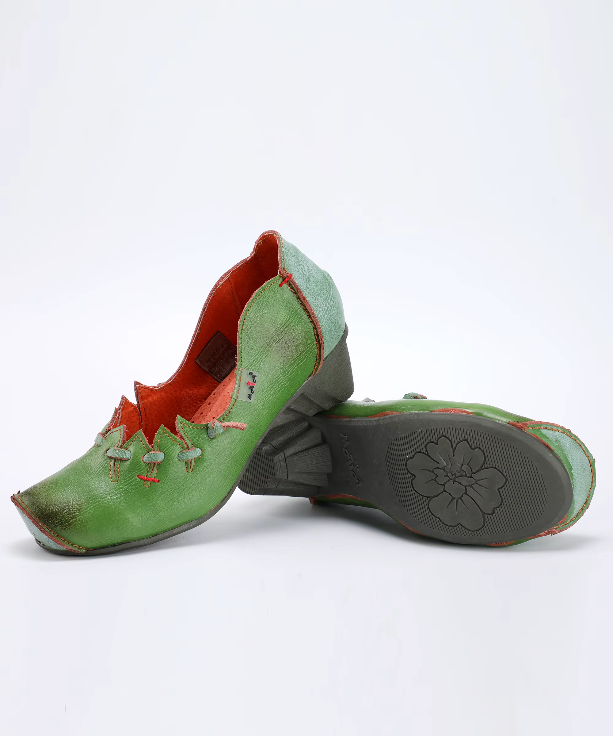 TMA EYES-Chaussures à Talons Bas avec Dentelle Peu Profonde pour Femme, Style Rétro, Nouveauté