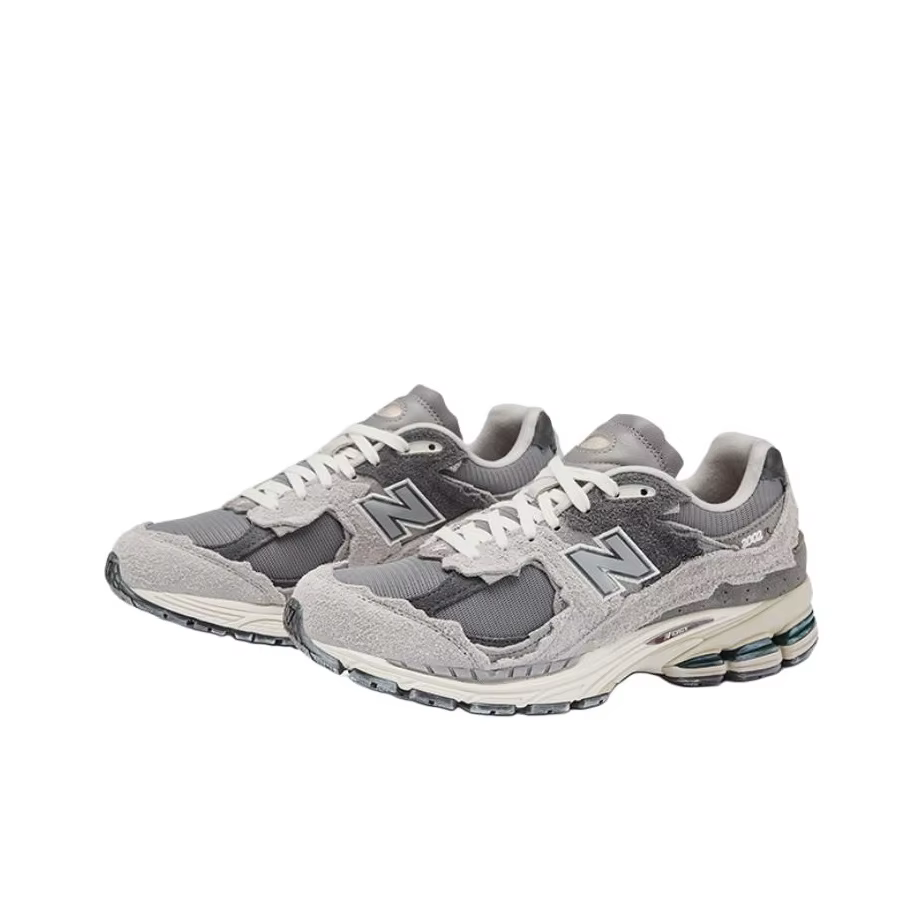 POIZON New Balance NB 2002R Chaussures de course décontractées basses unisexes Cloud Rain Grey M2002RDA