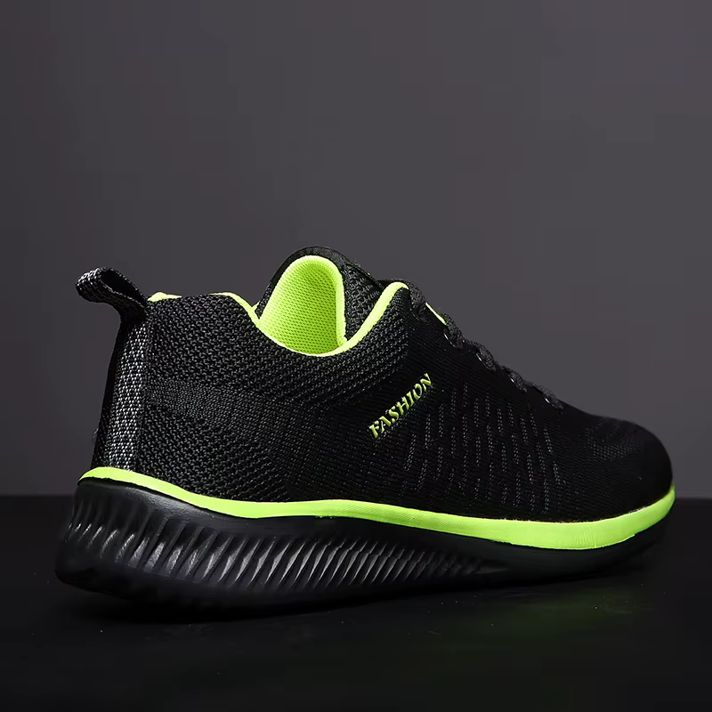 Baskets pour hommes noir décontracté confortable tricoté chaussures de sport respirant