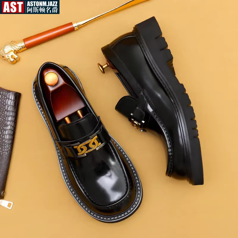 Mocassins classiques en cuir véritable pour hommes
