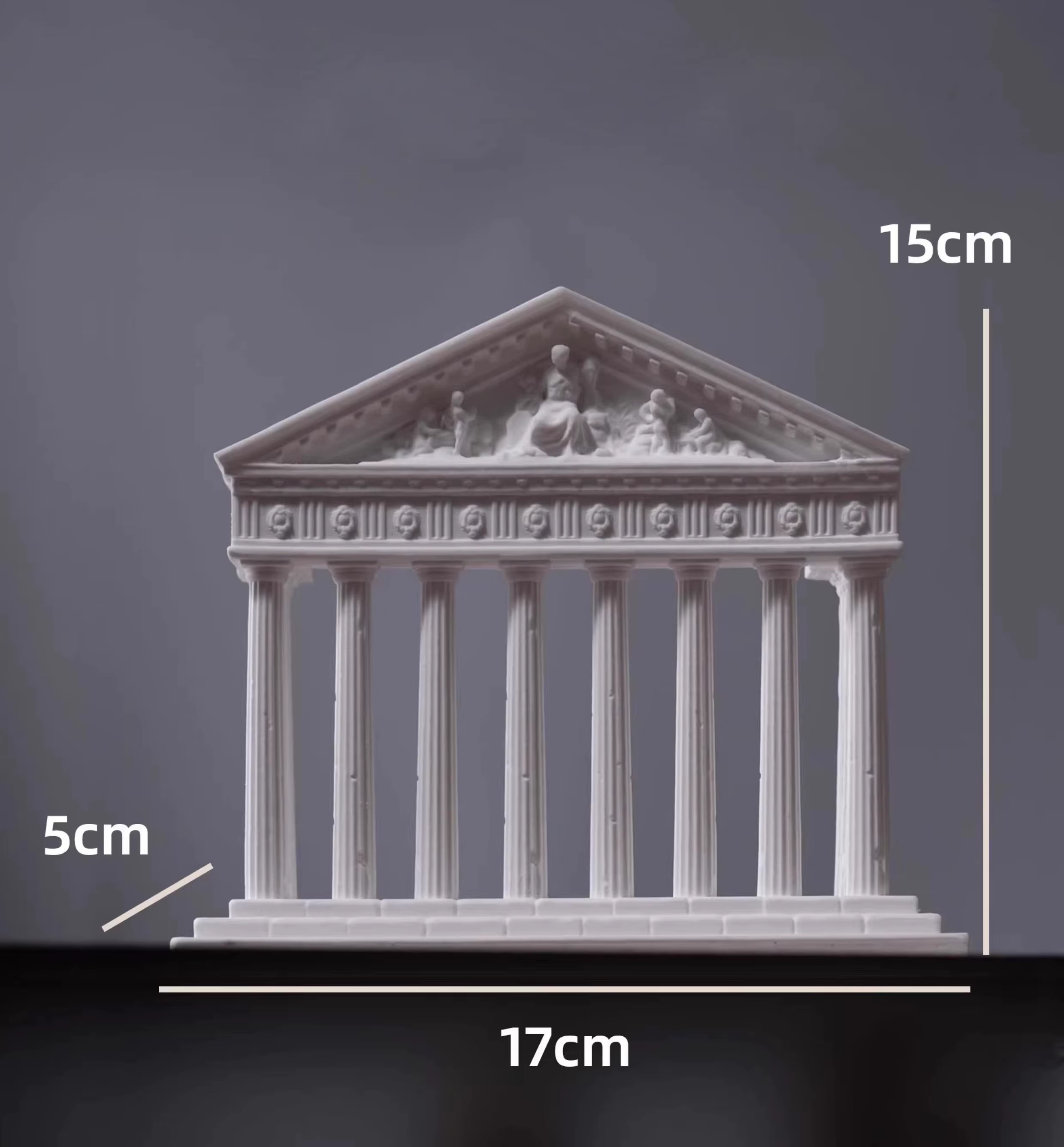 Style rétro européen Pantheon Parthenon paysage architecture palais plâtre/ciment pièces d'art décoratives