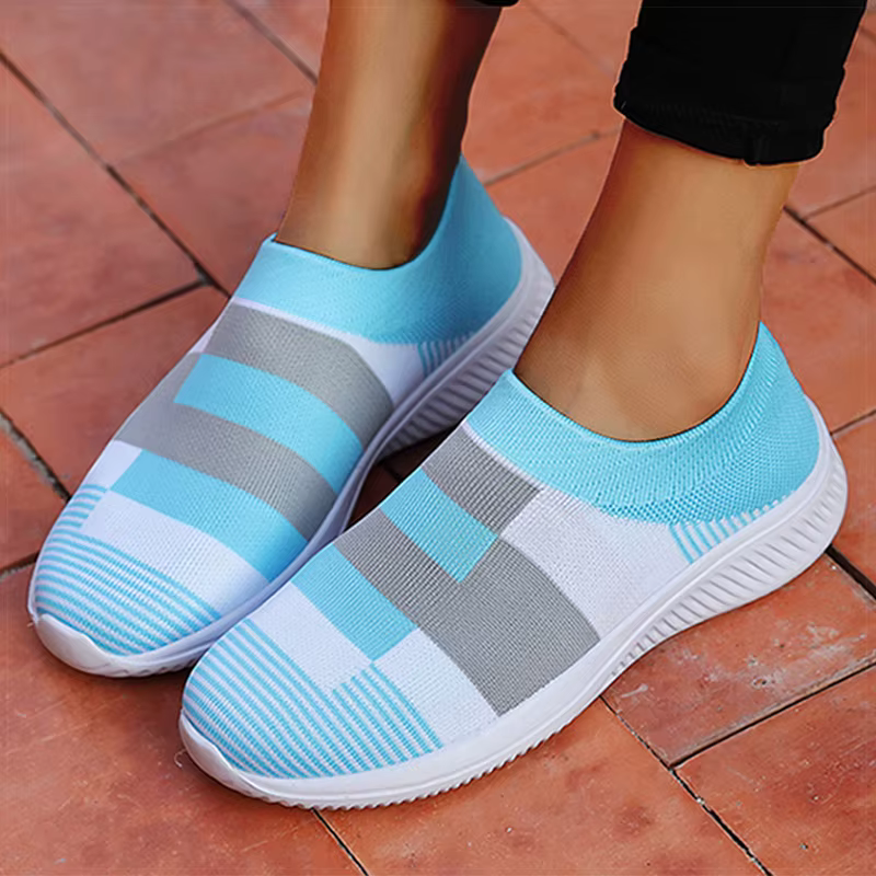 Baskets de sport respirantes élastiques pour femmes