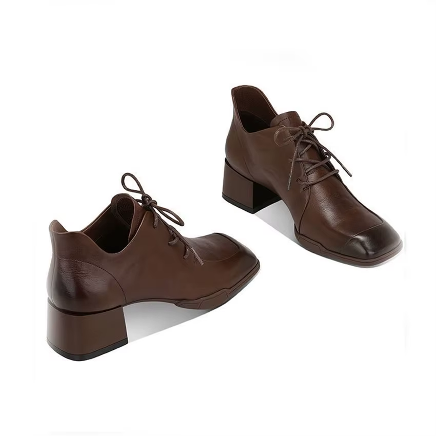 Chaussures Mary Jane en cuir véritable avec semelle intérieure en peau de mouton pour femme
