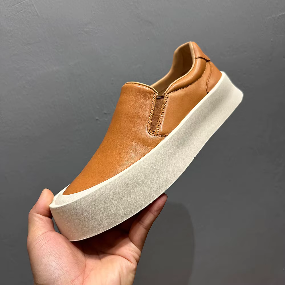 Mocassins à enfiler d'été 2026 pour hommes | Chaussures confortables vintage en cuir de vache à grain supérieur