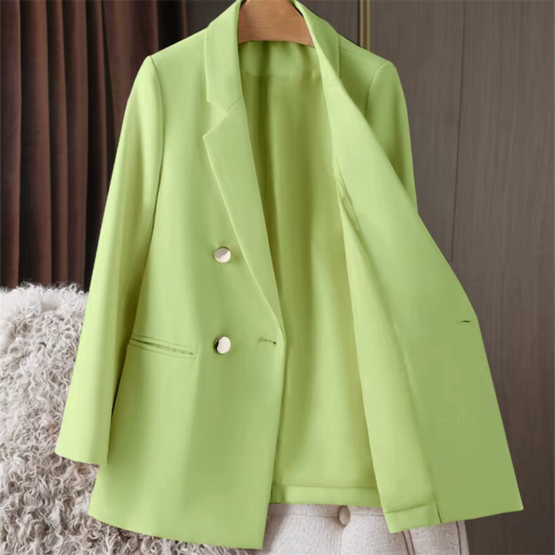 Blazer surdimensionné pour femmes, tendance, Style britannique, coupe ample, boutonné, manteau de costume de bureau décontracté