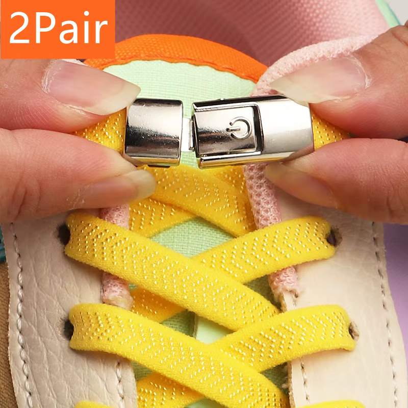 2 paires de lacets de chaussures sans cravate