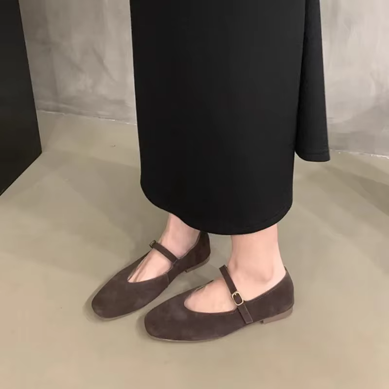 Mocassins Plats en Daim à Orteils Carrés pour Femme, Chaussures Élégantes et Décontractées, Offre avec Livraison, Printemps 2025