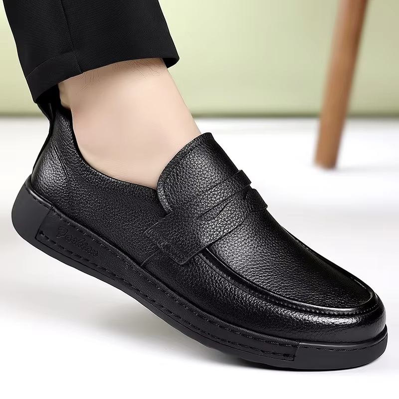 Mocassins en cuir véritable pour hommes