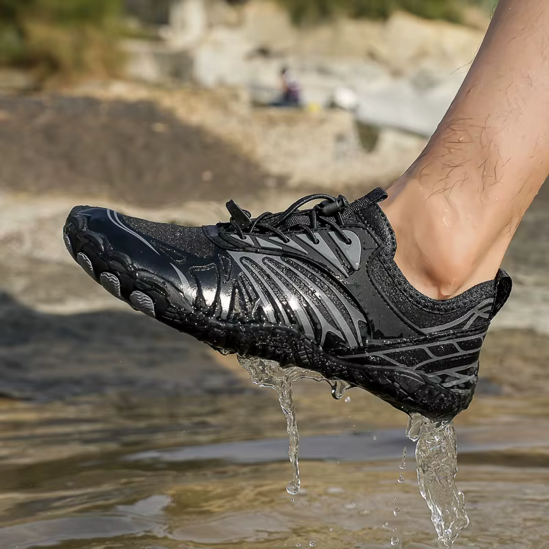 Chaussures de course aux pieds nus