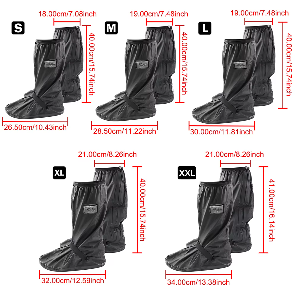 Couvre-chaussures de pluie réutilisables pour moto