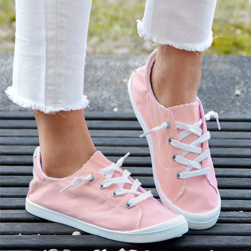 Chaussures basses en toile pour femmes 2026 : Nouvelles semelles intérieures en coton pour un confort optimal