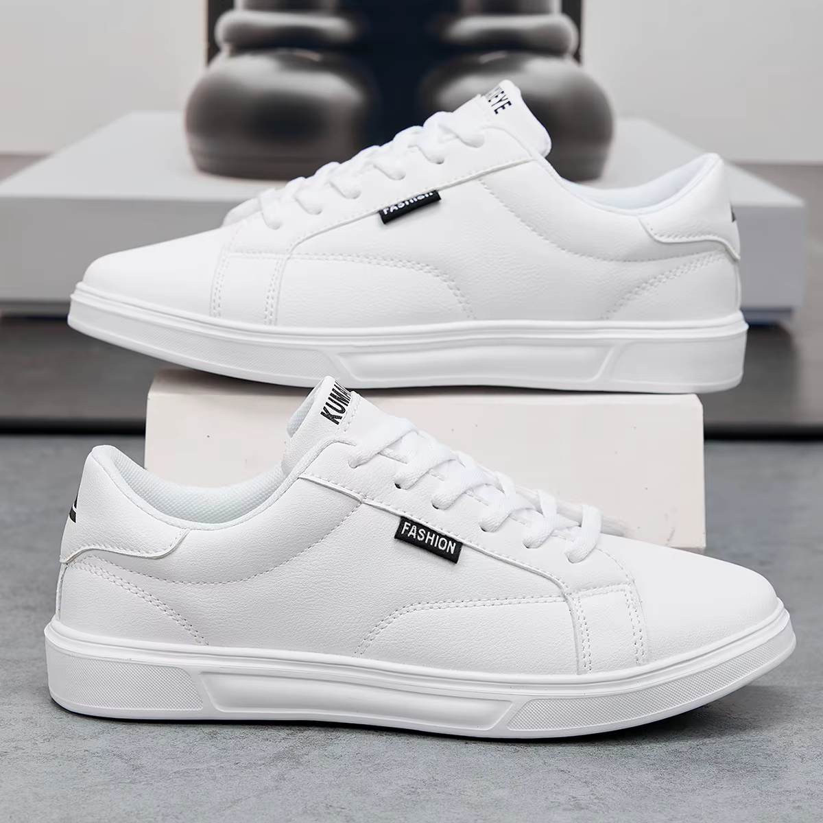 Blanc noir hommes chaussures confortables