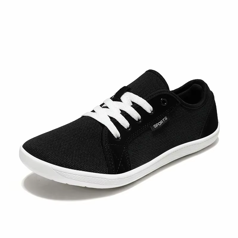 Chaussures de course décontractées pour hommes à bout large et semelle plate