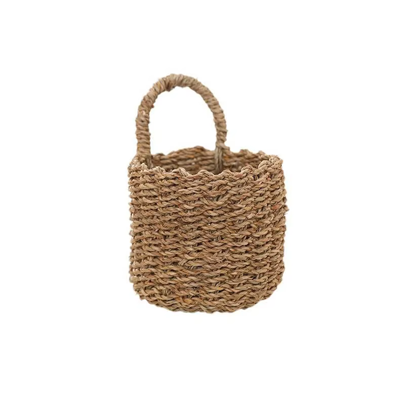 Panier mural bohème tressé à la main, organisateur de cuisine, accessoires de décoration intérieure, panier décoratif de rangement