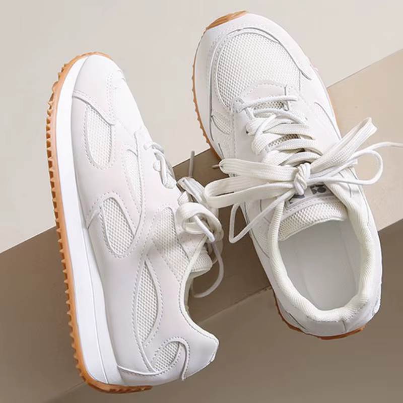 Baskets à lacets grises pour femmes