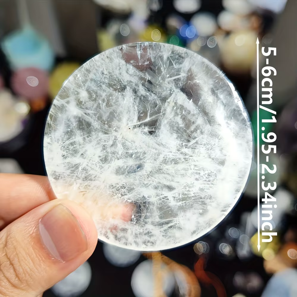 Dessous de verre en tranches de cristal de Quartz et pierre décorative, veine marbrée blanc/gris, Base ronde de Style bohème pour la maison/le bureau, 1 pièce