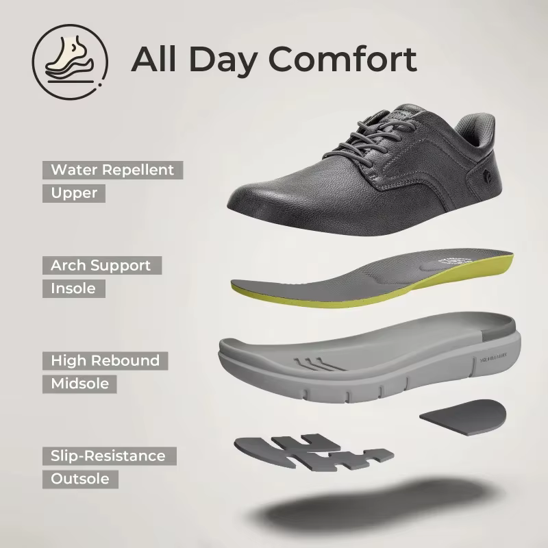 Mocassins larges en cuir pour hommes