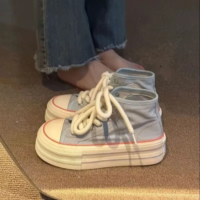 Chaussures montantes à lacets originales coréennes pour femmes