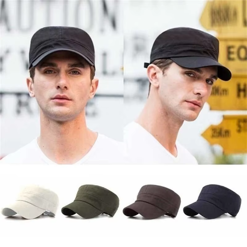 Chapeau militaire plat pour hommes, Simple et polyvalent, chapeau d'âge moyen, langue de canard, décontracté, mode, nouveau Style, printemps et automne