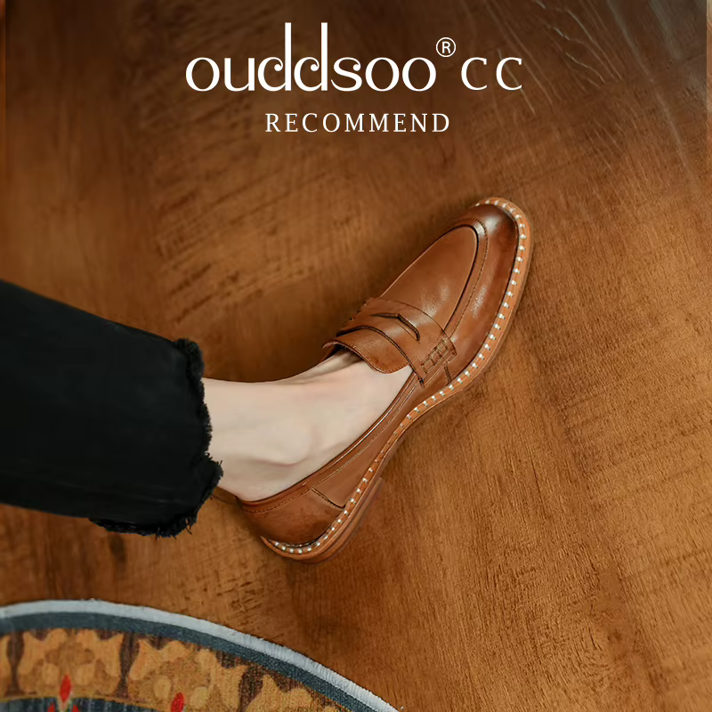 Ods-Mocassins en cuir véritable pour hommes
