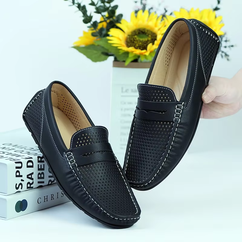ELUVA hommes mocassins sans lacet chaussures décontracté confortable léger antidérapant