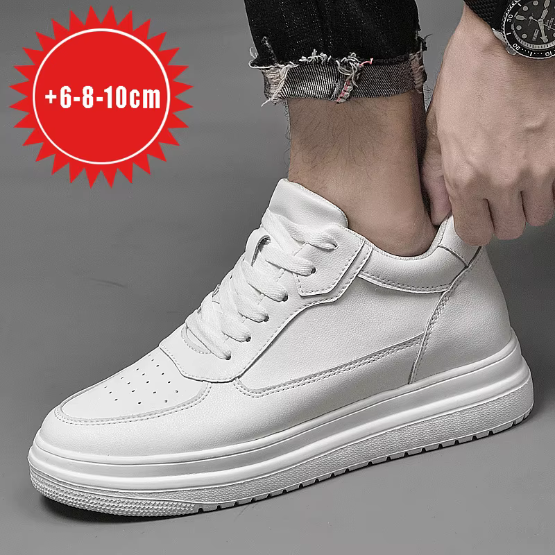 Chaussures d'ascenseur rehaussantes en cuir véritable pour hommes