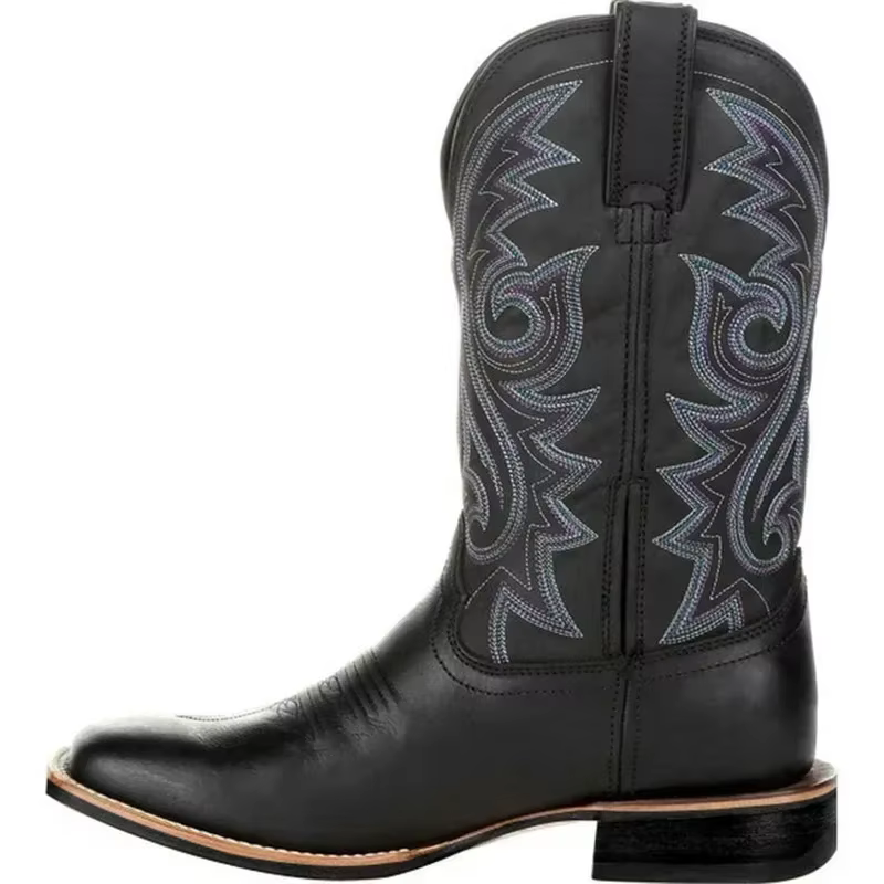 Hommes bottes mi-mollet Western Cowboy moto