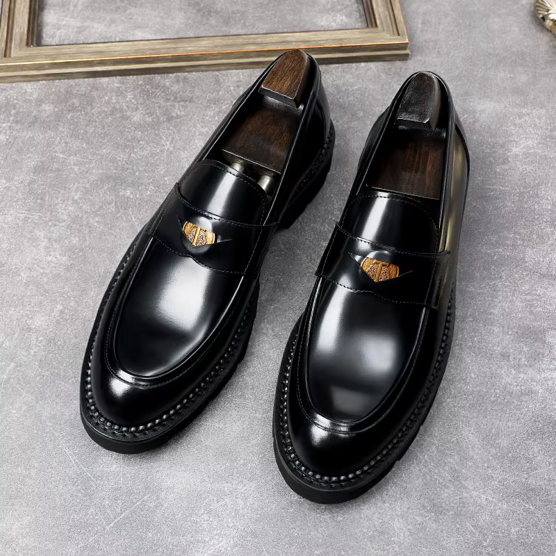 Chaussures pour hommes surdimensionnées, en cuir véritable, pour le travail, style anglais, style Oxford