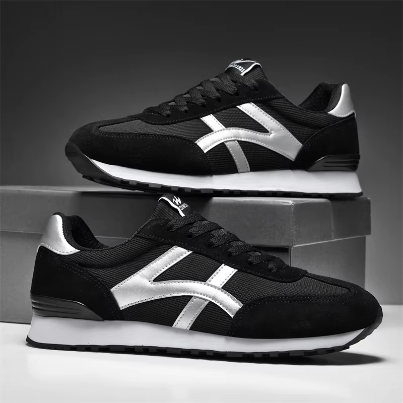 Chaussures de sport rétro à semelle épaisse Double Star