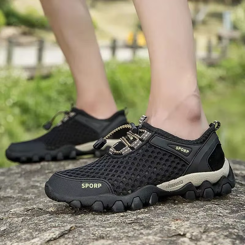 Hommes baskets été Wading maille chaussures confortable sans lacet