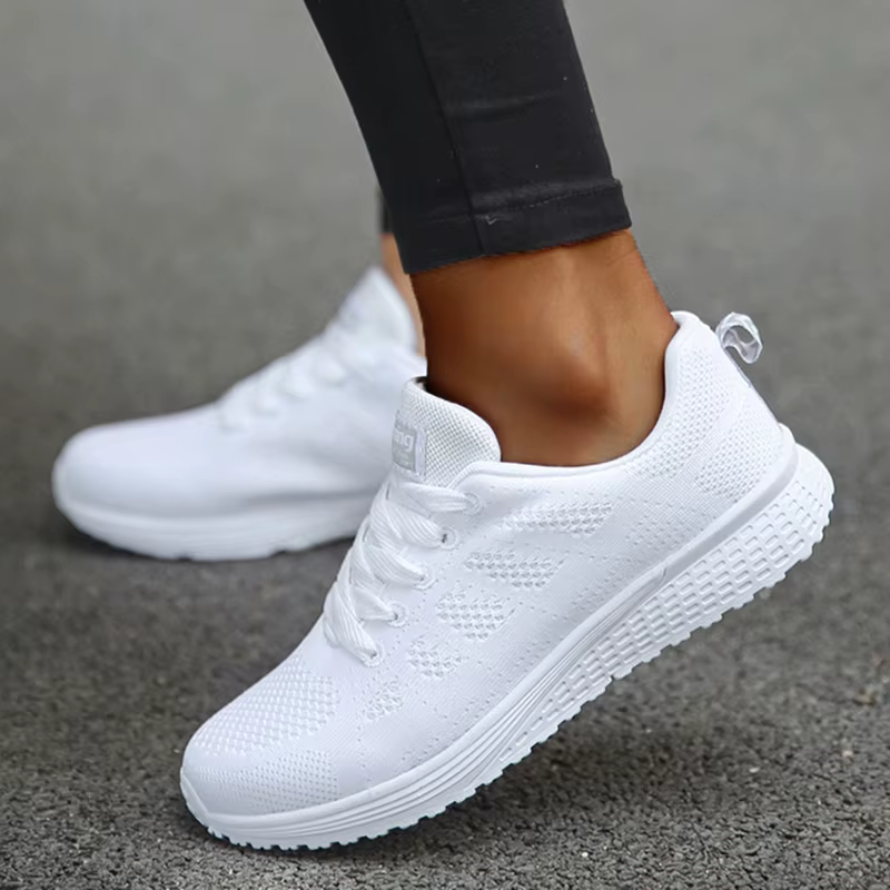 Baskets femme 2024 nouvelle mode respirant couleur unie marche