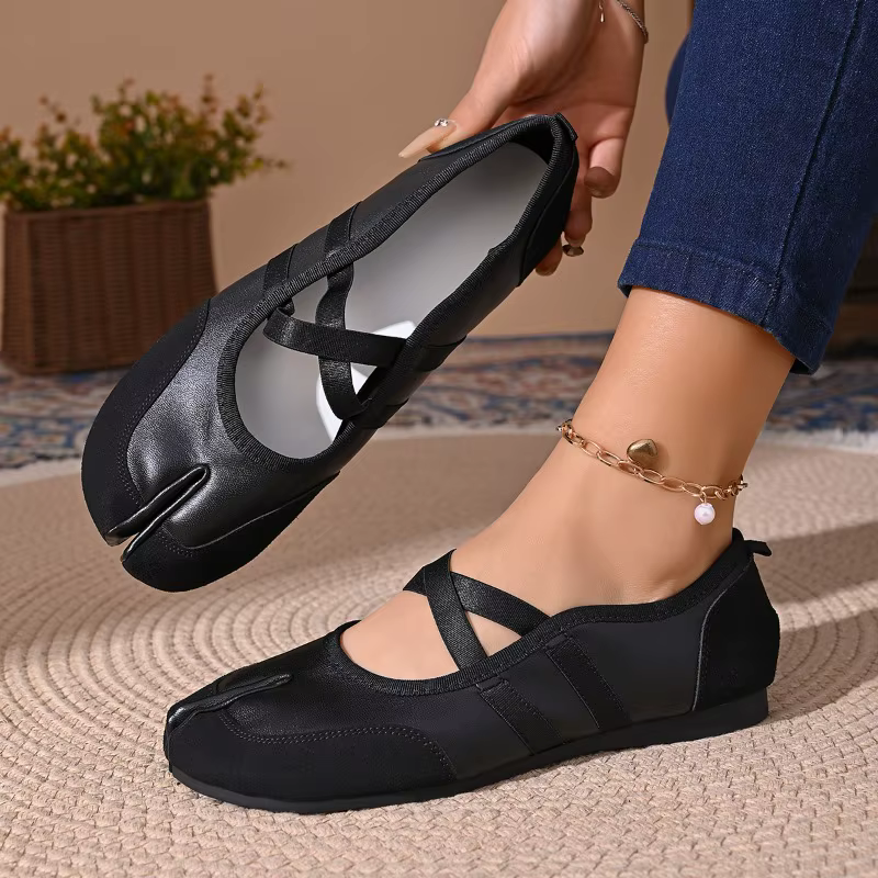 Chaussures Tabi Confortables à Talon Plat Légères et Tendance pour Femme – Baskets Décontractées Souples et Antidérapantes à Enfiler pour l'Été 2026