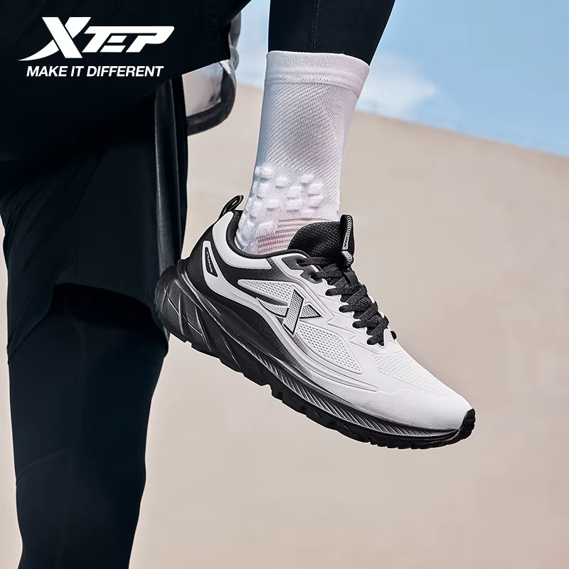 Xtep chaussure de course pour hommes QingYue coton imperméable Absorption des chocs résistant à l'usure durabilité baskets légères 875419110002